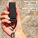 JEELAD Enlarged Mouth Clips Tactical Gear Keychain Hooks Sling Clasp Carabiner Clips Buckle with Spring for Outdoor Paracord Outdoors Bag Backpack (4 Khaki - Single Hook - Spring Gatelock)