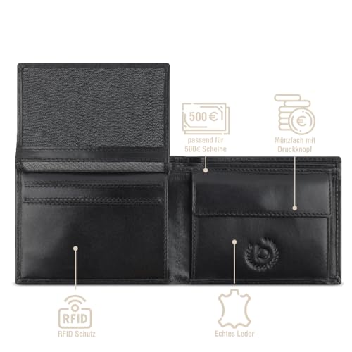 bugatti Romano Mini Wallet marron petit portefeuille cuir rigide