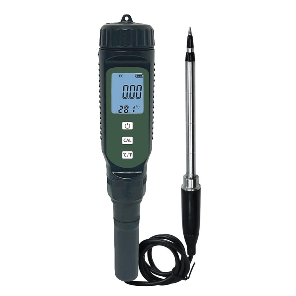 Tester del Suolo Valore EC Termometro Sonda Esterna Strumento di Test per Piante da Giardino Fiori