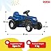 DOLU Ranchero Pedal Operated Ride On Tractor for Kids, Indoor Outdoor Toy Vehicle with Fun Horn and Sturdy Build for for Ages 3 Years and Older, Blue