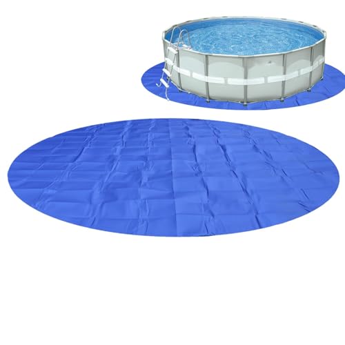 weiting Almohadilla de revestimiento de piscina, lámina de aluminio, redonda, impermeable, cubierta de suelo para piscinas, bajo la tapicería de la piscina, plegable para el suelo