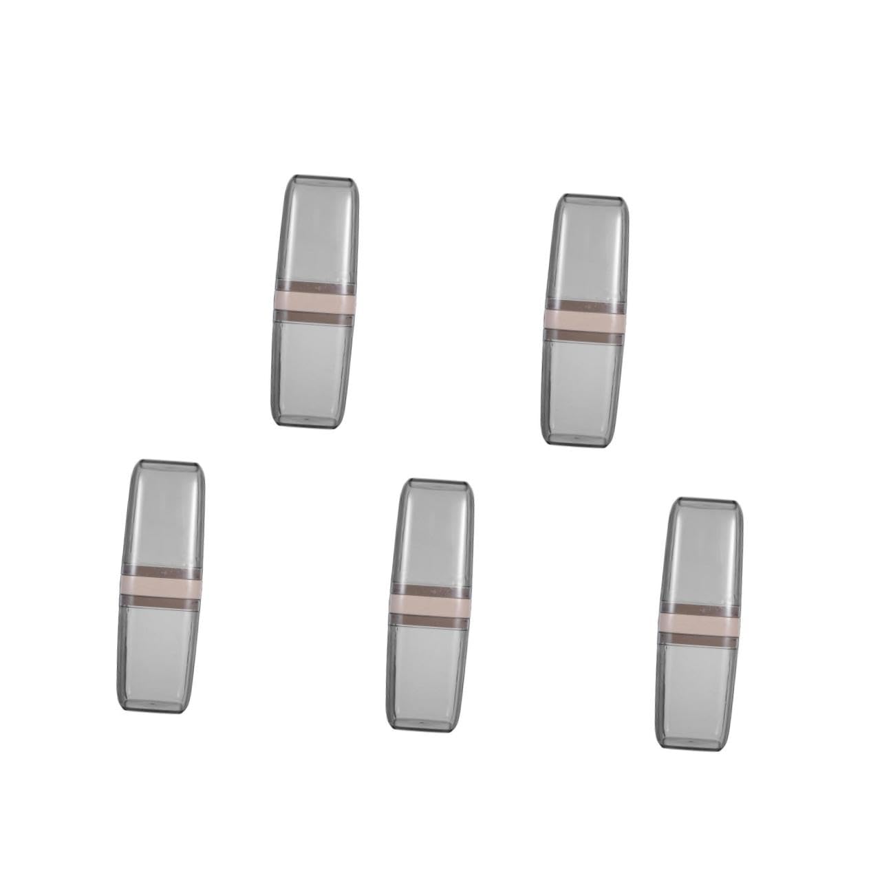 5 Piezas Estuche Portátil para Cepillo de Dientes de Viaje Caja Reutilizable para Almacenamiento de Pasta y Cepillo Material Pet y Abs Compacto y Ligero para Viajes Oficina y