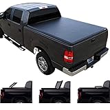 Deebior 5.8Ft Truck Soft Tri-Fold Tonneau Cover Assembly + 2pcs Locking pin + Installation Instruction Compatible with 2019+ Silverado/Sierra 1500