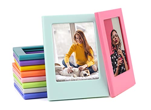 10 Pack Mini Magnetic Picture Frame, 2X3" Refrigerator Magnet Photo Frame For Fujifilm Polaroid Instax Mini, Small Picture Holder For Fridge Table Locker Whiteboard #TOP2
