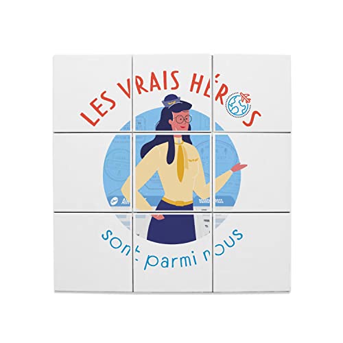 Carreaux céramique décoratifs 15,2x15,2 cm les vrais héros hôtesse de l'air fresque murale de 45,6x45,6cm