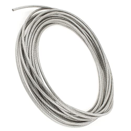 Câble flexible résistant de 5mm gainé PVC transparent argent pour fixation durable