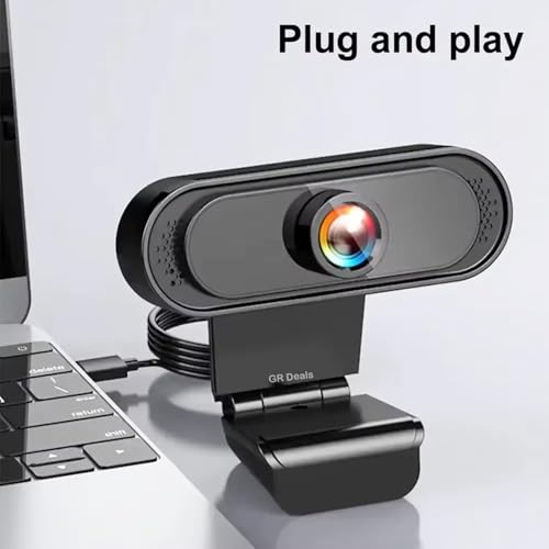 Image of 720P HD Webcam for PC Desktop & Laptop with Built-in Noise Isolating Microphone 720 HD Webcam with Built-in Microphone USB Connectivity (Black)