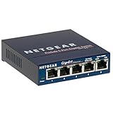 Switch Netgear ProSafe – Modell GS105 – P/N 272 – 11228 – 01 – 5 x RJ-45 Ethernet 10/100/1000 MBit/s Gigabit, 6 Monate Garantie