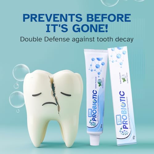 STIM Probiotic Toothpaste - Cavity Protection | Xylitol Powered | Freshens Breath | Healthy Teeth & Gums