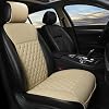 Black Panther Car Seat Cover, Luxury Car Protector, Anti-Slip Driver Seat Cover with Partial Backrest Coverage (Middle Part Only) (1 Piece, Beige)