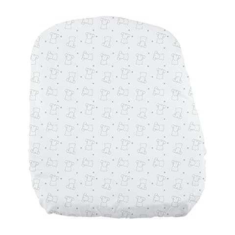 Chicco Baby Hug 4-in-1 Sheets (pack of 2), Bear | 100% soft cotton Cover