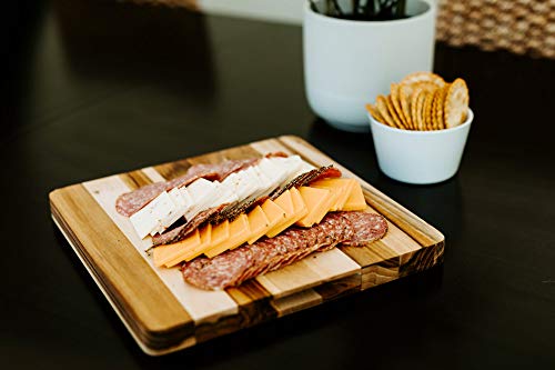 Thirteen Chefs Terra Teak Cutting Board Medium 12X12Inch Square Serving Board #TOP3