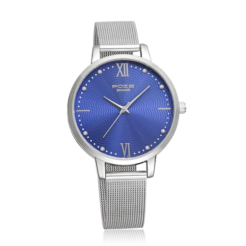 Sonata Poze Quartz Analog Blue Dial Stainless Steel Strap Watch for Women-SP80019SM01W (B0CT5HK81N) Amazon Price History, Amazon Price Tracker