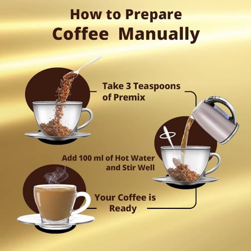 Cafe DESIRE I DRINK SUCCESS Instant Coffee Powder Premix | Milk Not Required | Just Add Hot Water | Taste As Home-Made | Manually And All Vending Machine Suitable | 3 In 1 Packet (1 Kg)