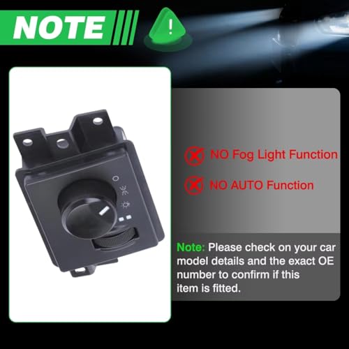 Interruptor de faros de 5 pines 56049115AB para Dodge Durango 2004-2006 6