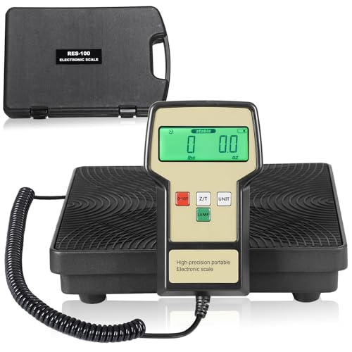 ZENY Refrigerant Scale Charging Recovery Freon Scale with Case, 220 LBS High Precision Electronic Digital Recovery Weight Scale for HAVC