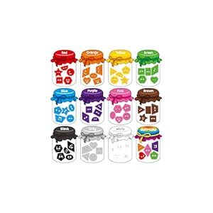 12 Pieces Magnetic Color Sorting Toys, 60 Color & Shape Magnets, Early Educational Sorting Set for Refrigerator Whiteboard Baby Toddlers Kids