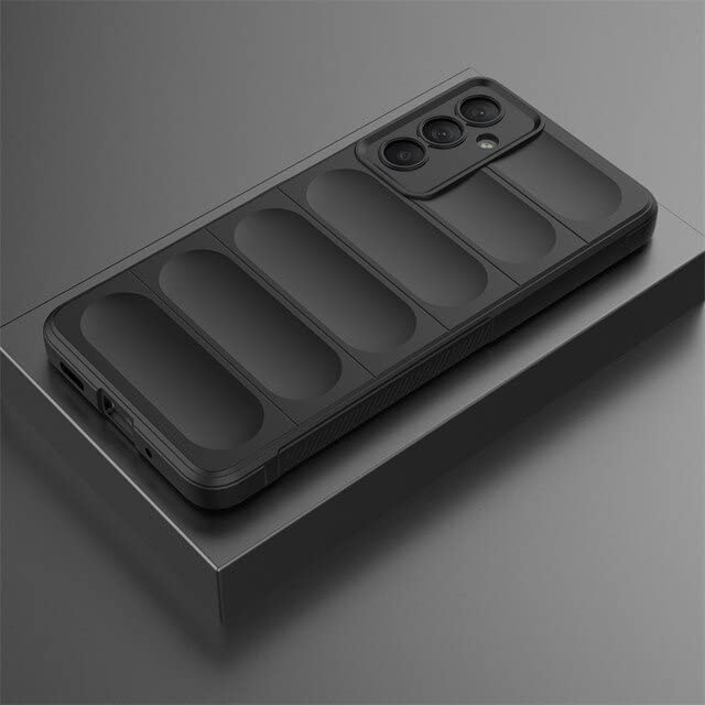 Image of Spazy Case Samsung Galaxy M55 5G / F55 5G Back Cover | Rubber Case with Soft Silicone + Smooth Surface Protective Back Cover for Samsung Galaxy M55 5G / F55 5G - Black