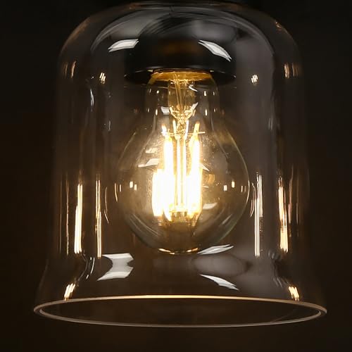 Image of KSANA Black Bathroom Vanity Light, 3 Light Bathroom Light Fixtures Over Mirror, 22.8 Inch Modern Vanity Lights for Bathroom with Clear Glass Shade