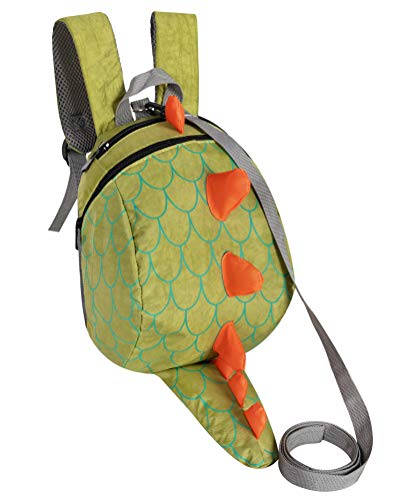 ZuiKyuan Toddler Kid's Cute Dinosaur Anti-lost Safety Harness Backpack (Green)