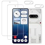 【2+2枚入り】KPNS 国産硝子素材製 対応 Nothing Phone 3A ガラスフィルム (2枚) + カメラフィルム (2枚) 全面保護 強化ガラス 保護 フィルム