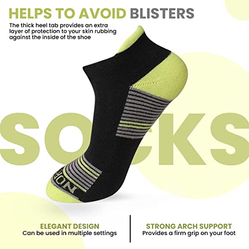 Image of Compression Ankle Socks for Men & Women - Stretch Fit, Cushioned Support & Breathable Comfort, Size 7-10