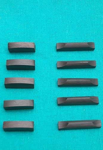 MUSICAL STRING NATURAL EBONY 4/4 VIOLIN SADDLE NUT 5 SET (5 nut and 5 saddle), BLACK, FULL - Image 2