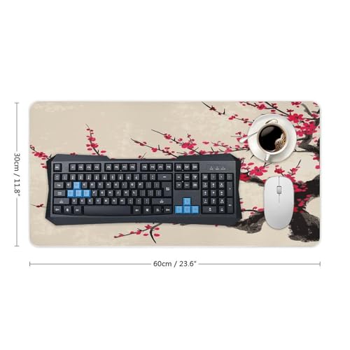Mouse Pad Grande Floral Japonés 60 x 30 cm Goma Antideslizante miniatura 2