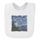 Starry Night by Vincent van Gogh Baby Bib - White