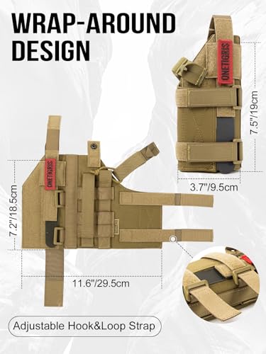 Image of OneTigris Right-Handed Nylon Pistol Holster, Belt & MOLLE Compatible