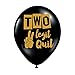 Two Legit To Quit Balloons - Set of 3 - Black and Gold 2nd Birthday Balloons, 2nd Birthday Decorations - 2nd Birthday - Two Legit To Quit Party Decorations, To Legit to Quit, Too Legit to Quit