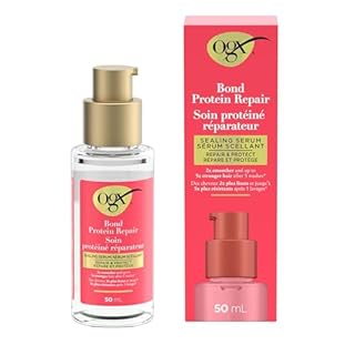 OGX Repair & Protect Bond Protein Repair Sealing Hair Serum, 50ml Multitasks to Revitalize Damaged Hair for Softer, 2x Smoother, 5x Stronger Hair