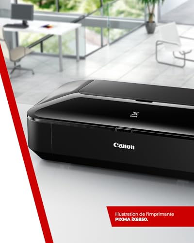 Canon PIXMA iX6850 Imprimante WiFi (Noire) 5 Encres - Imprimante Multifonction de Bureau Hautement Performante - Impressions A3+ de Qualité Pro - Connectivité Wi-FI-Ethernet - Imprimante Jet d’Encre