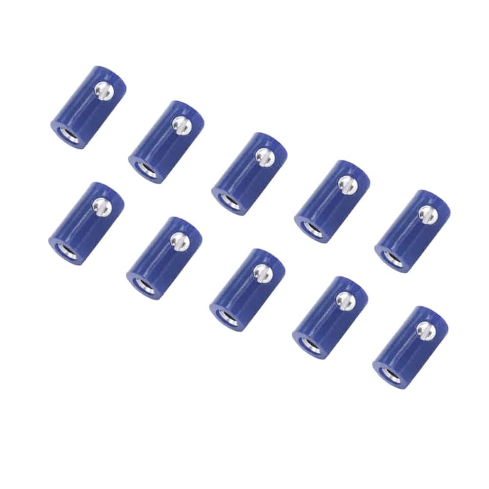 WITTKOWARE Zwergstecker & Zwergkupplungen Sortiment 2,6mm | Modellbahn-Stecker mit Schraubanschluss 16A 60V | H0 Stecker Set Rot Schwarz Blau Gelb Grün 100-teilig