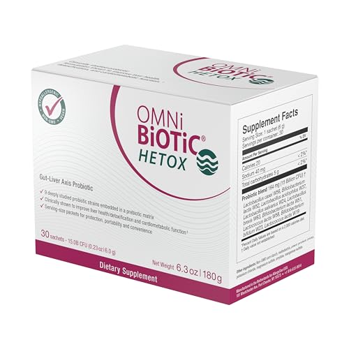 Image of OMNi BiOTiC Hetox - Probiotic Powder for Liver Support & Metabolic Health | Clinically Studied to Support the Gut-Liver Axis and the Body's Natural Detoxification Processes, Hypoallergenic, Non-GMO