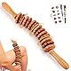 Neues Design Faszienrolle Holz Massagegerät, Faszienstab Roller Wood, Massageroller Mit Griff, Massage Holz Anti Cellulite Massagegerät, für Maderotherapie und Lymphdrainage 42.2cm 350g Buche