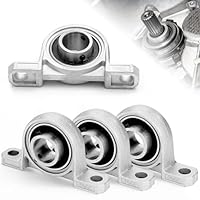 Riisoyu 4 Stück KP004 Kugellager Stehlager, 20MM Flanschlager Lagerbock Gehäuselager Lager Montageblock Zinklegierung Einsatzkugellager Lagersitz Stehlagereinhei