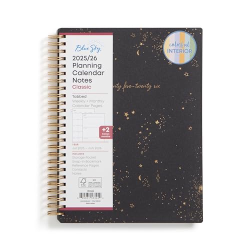 Blue Sky 2025-2026 Weekly and Monthly Academic Year Planner Calendar,