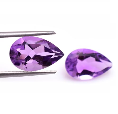 Myhealingworld MHW0344 Aaa Quality Calibrated Natural Amethyst Pear 10X14 Mm Brilliant Cut Loose Gemstone Healing Crystals Violet Amethyst Birthstone Chakra Healing thumb #1