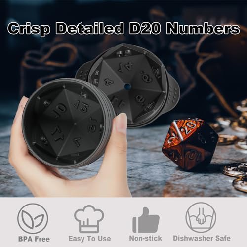 Molde para cubos de hielo D20 en silicona flexible miniatura 2