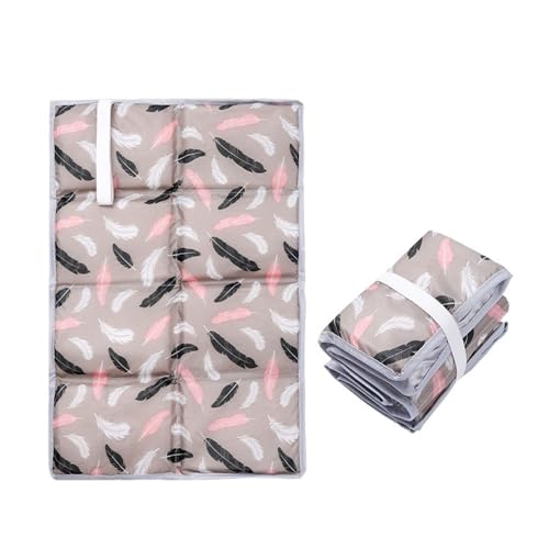 LRENNA Outdoor Folding Foam Sit Mat 2Pack, Reusable Waterproof 15x11in Camping Beach Seat Cushion for Picnic, Hiking, Backpacking (Feather)