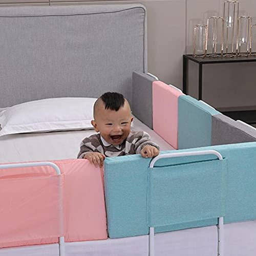 Barandilla de seguridad para cama con anclaje universal protector lateral rosa de 60 cm 6