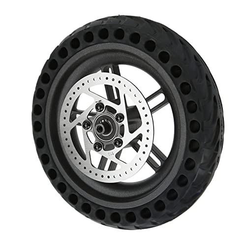 QANYEGN Scooter Wheel Hub Tyre, 8.5in Solid Tire Replacement with 110mm Brake Disk, Electric Scooter Wheels Assembly for Xiaomi M365/1S/LITE