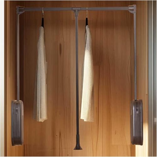 Tringle de penderie rabattable haut de gamme en alliage d'aluminium robuste