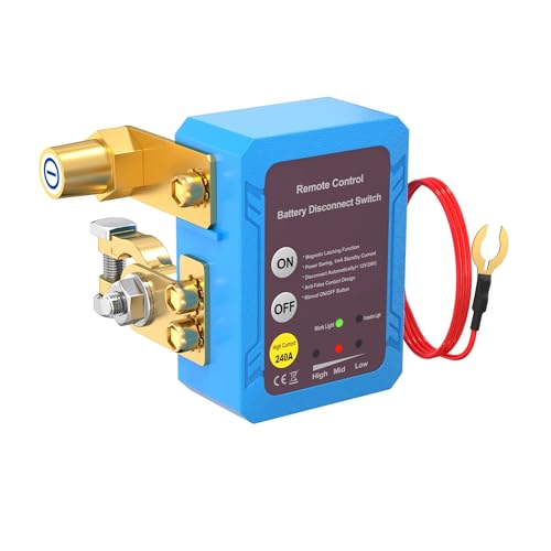 Interrupteur de déconnexion batterie à distance 12V pour camping et hivernage tranquille