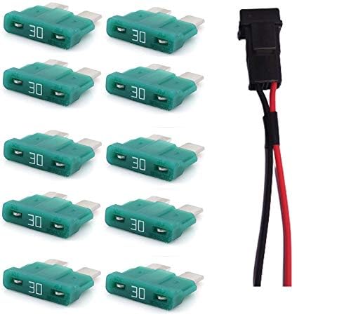 Crewbolt 30 AMP Blade Fuse Set with Holder | 10-Piece Automotive Fuse Pack for Car & Truck-picture-18