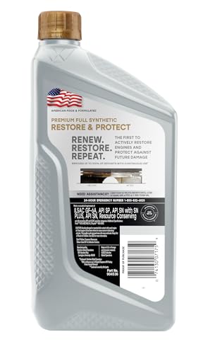Image of Valvoline Restore & Protect Full Synthetic 0W-20 Motor Oil 1 QT, Case of 6