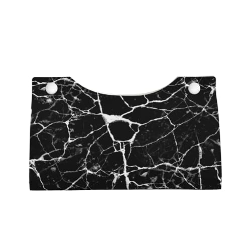 Marble Print Black White Tissue Box Cover Rectangle PU Leather Facial Tissue Case Paper Holder Organizer for Decor Bathroom Vanity Countertop Bedroom Dresser Night Stand Desk Tabletop Car Office by DSSWTP - Image 9