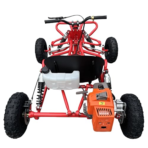 90 cc 2-Takt-Offroad-Go-Kart, 34 km/h, ab 10 Jahren, ATV, Freizeitspielzeug (rot) – Bild 4