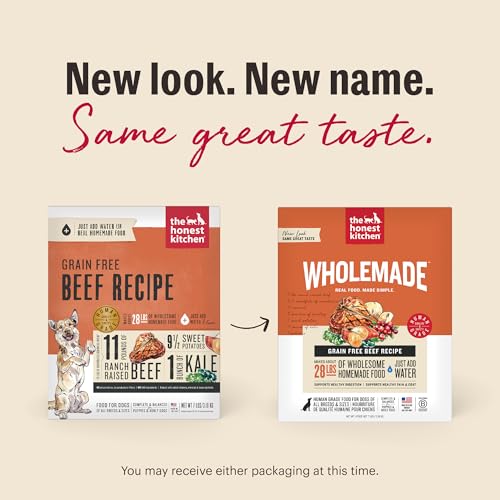 Image of The Honest Kitchen Human Grade Wholemade Dehydrated Grain Free Beef Dog Food - Complete & Balanced Meal or Topper 7 lb Box